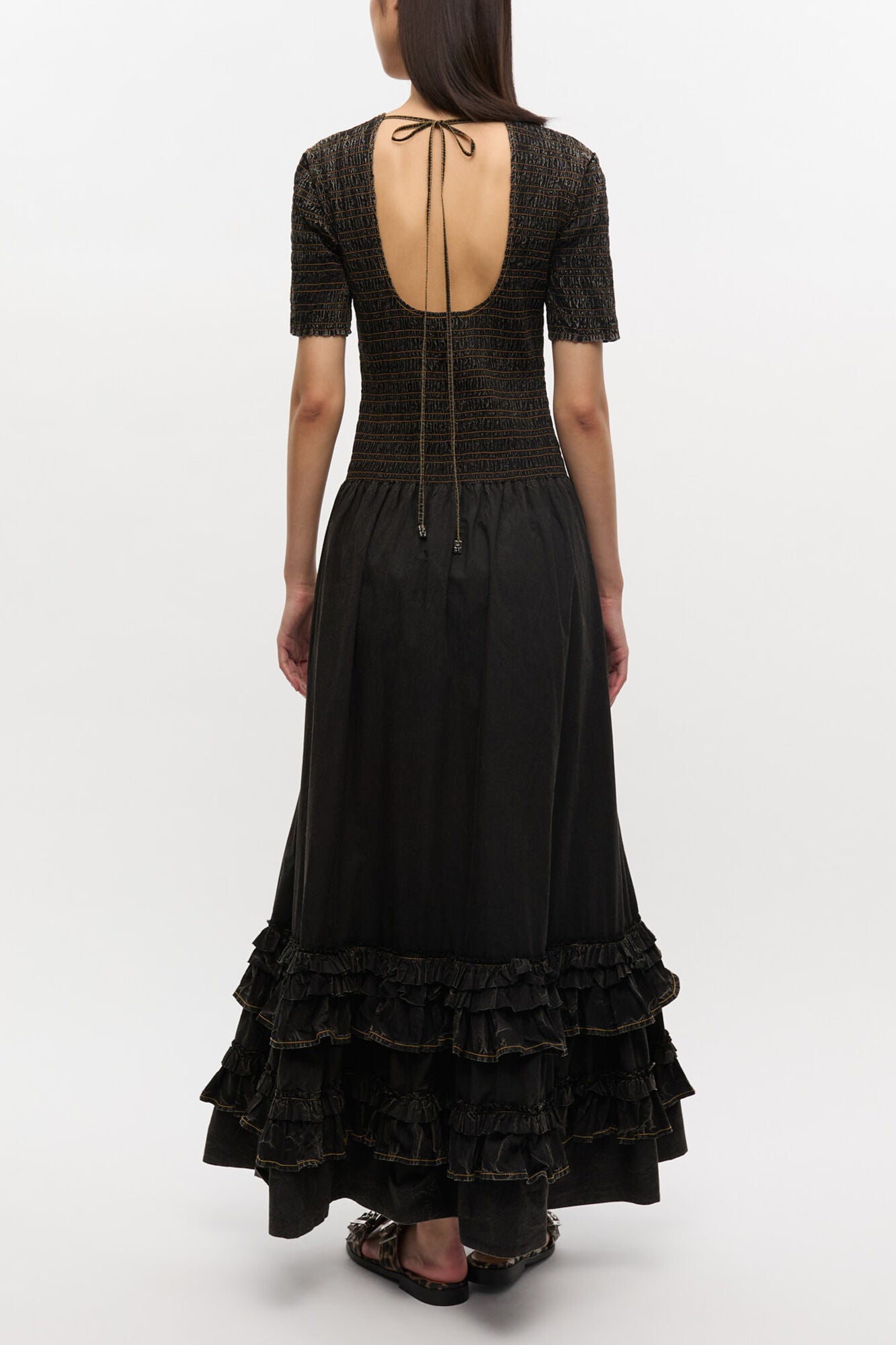 Black Washed Smock Dress - GANNI