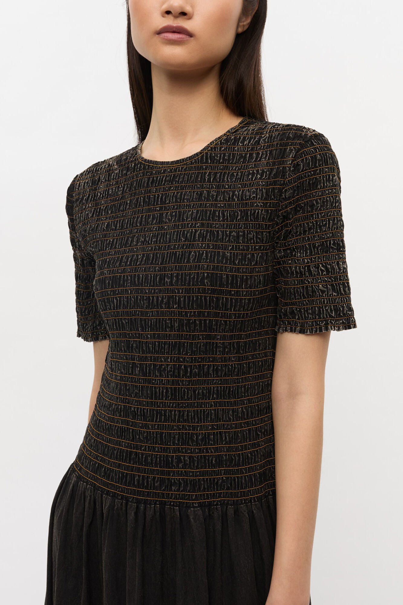 Black Washed Smock Dress - GANNI