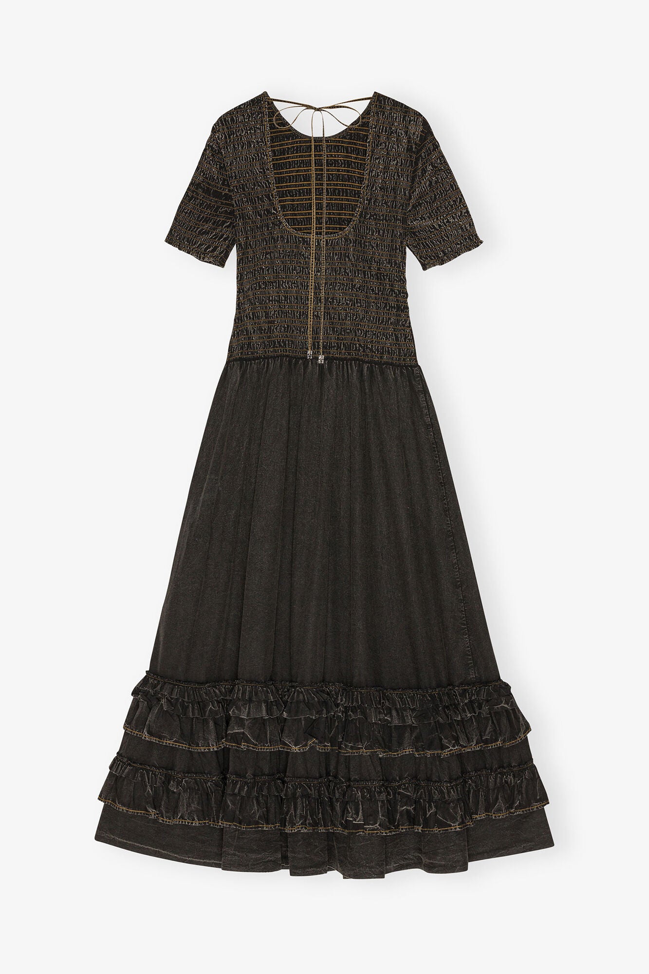 Black Washed Smock Dress - GANNI