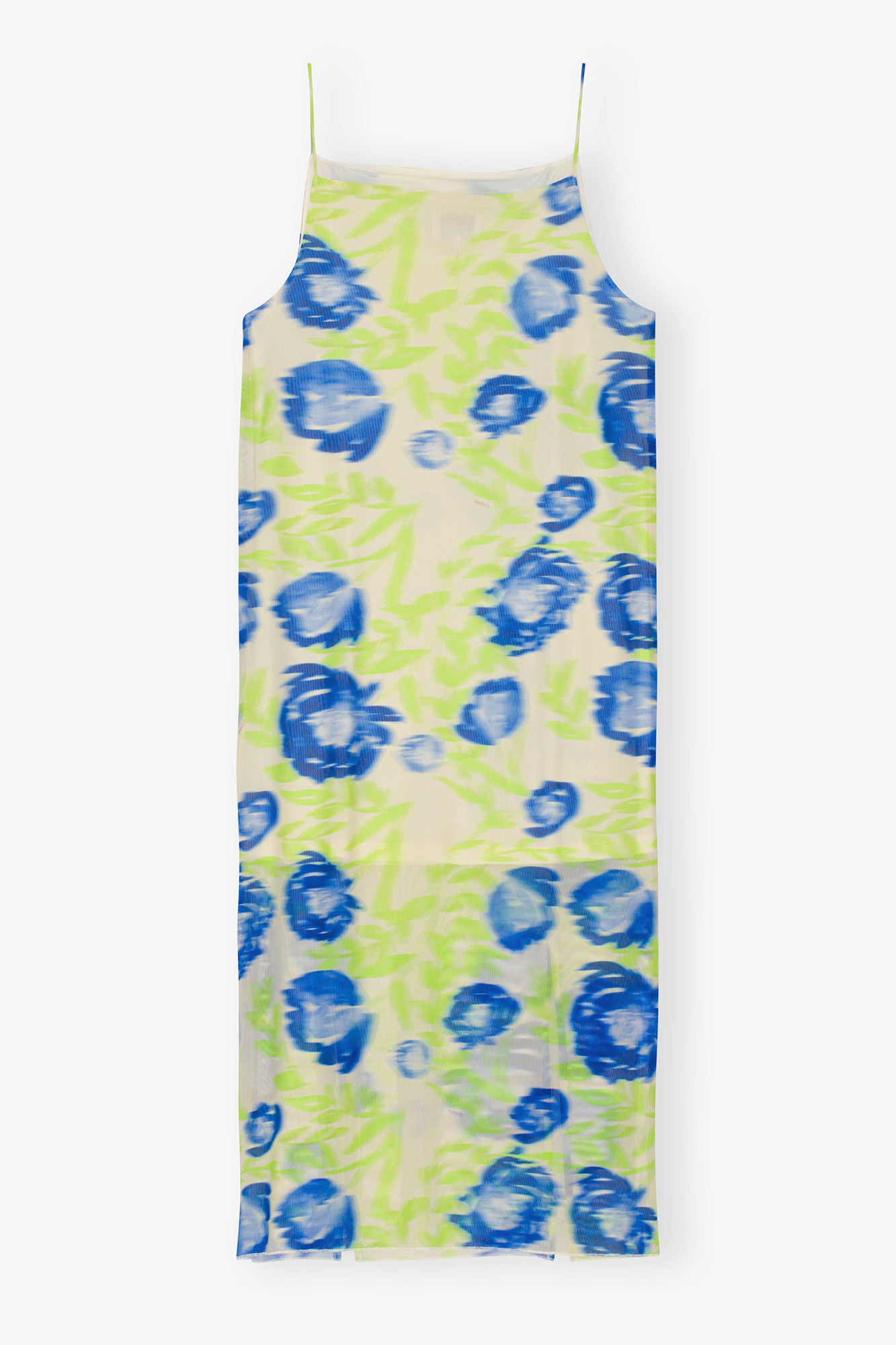 Printed Mesh Slip Dress - GANNI