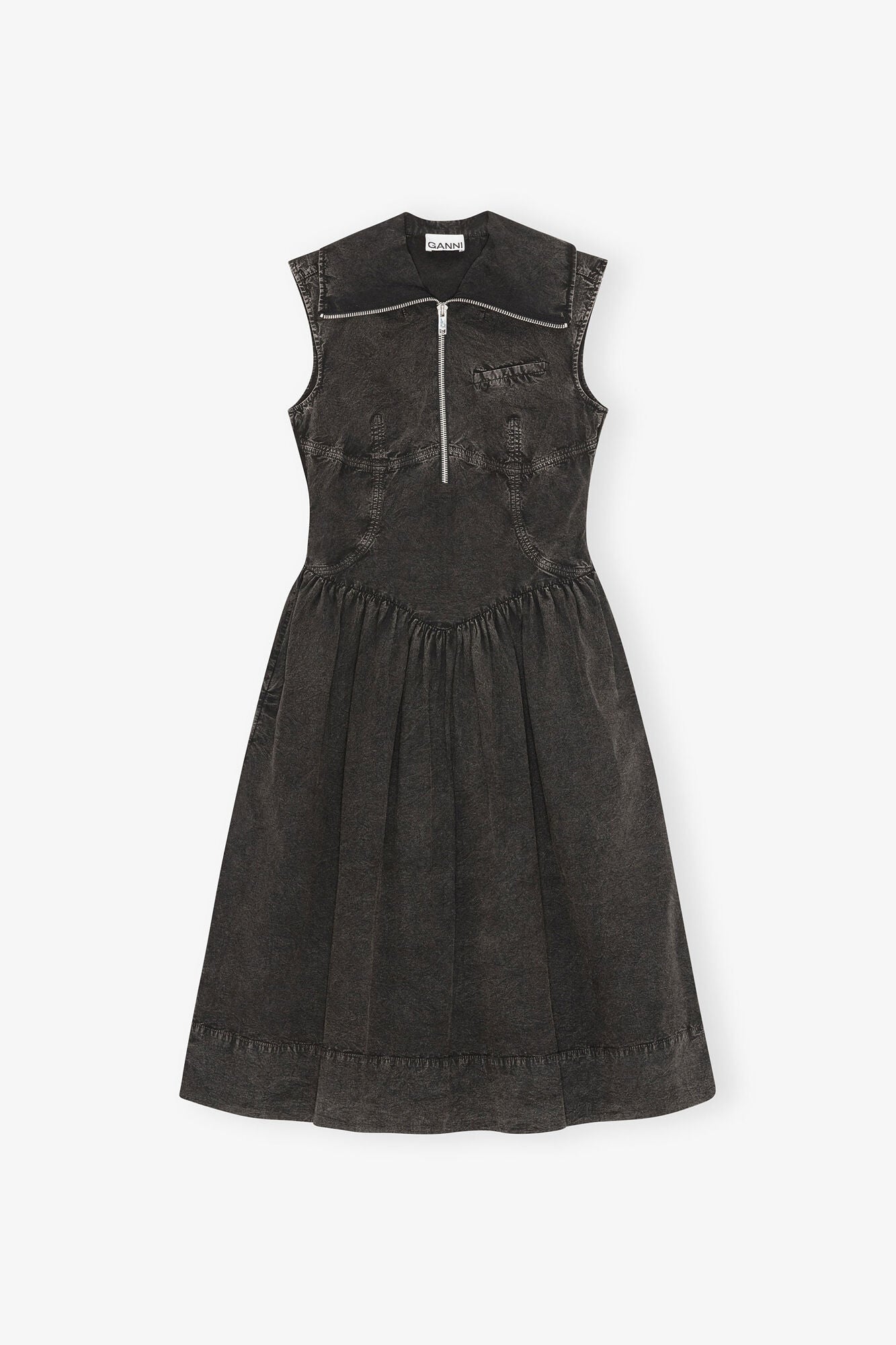 Dress in Black Cotton - GANNI