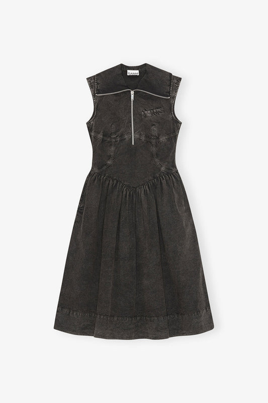 Dress in Black Cotton - GANNI