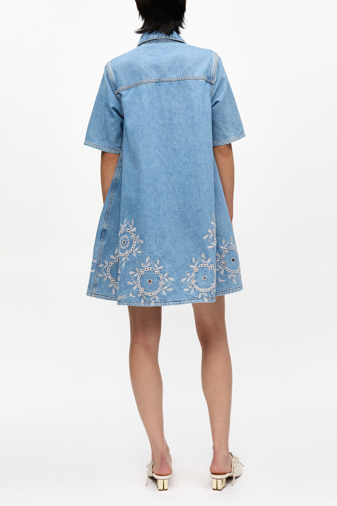 Broderie Anglaise Mini Dress - GANNI