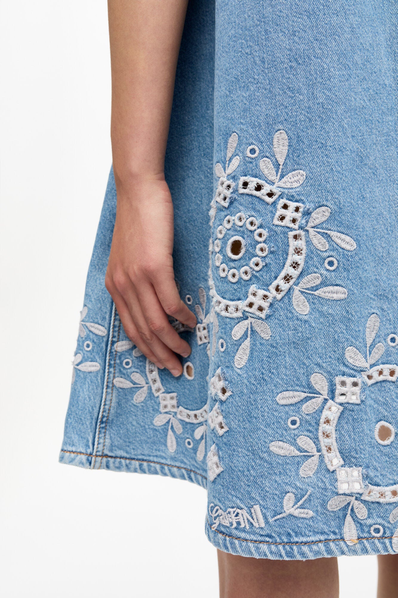 Broderie Anglaise Mini Dress - GANNI