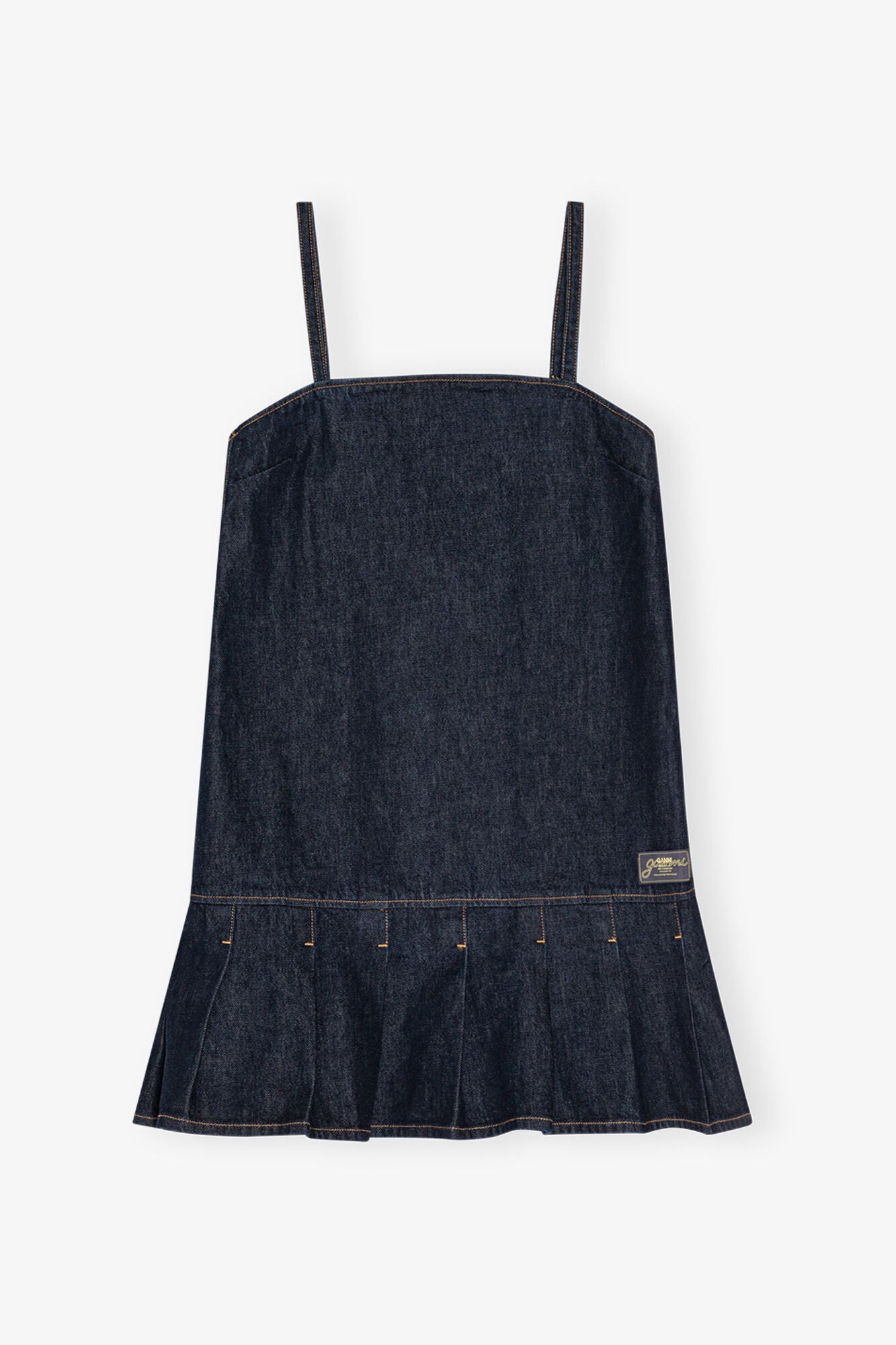 Denim Strap Mini Dress - GANNI