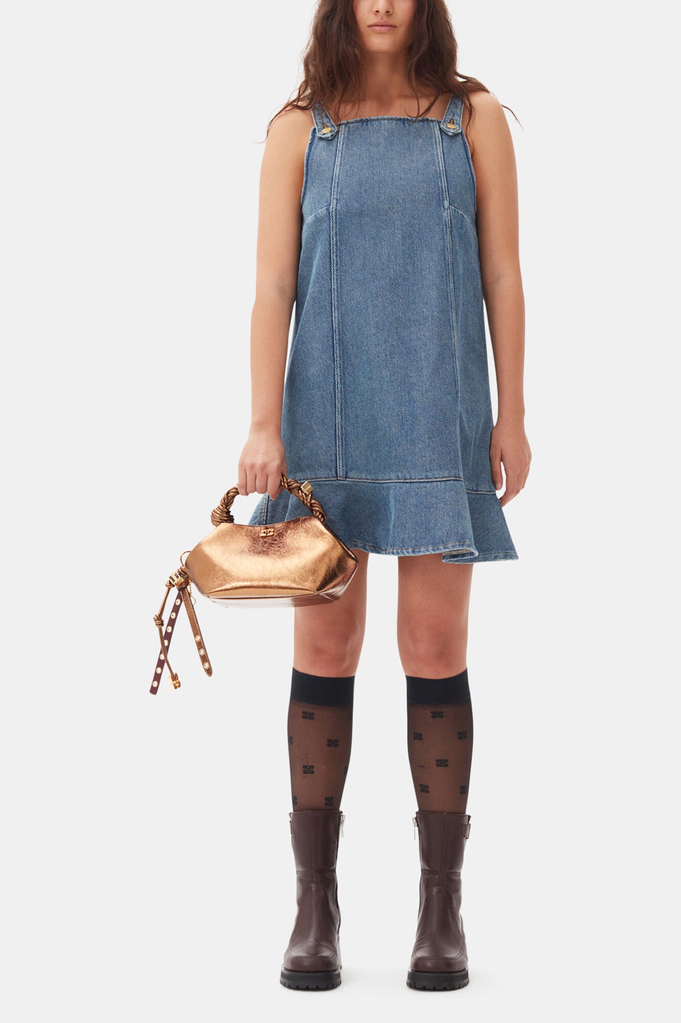 Blue Denim Mini Dress - GANNI
