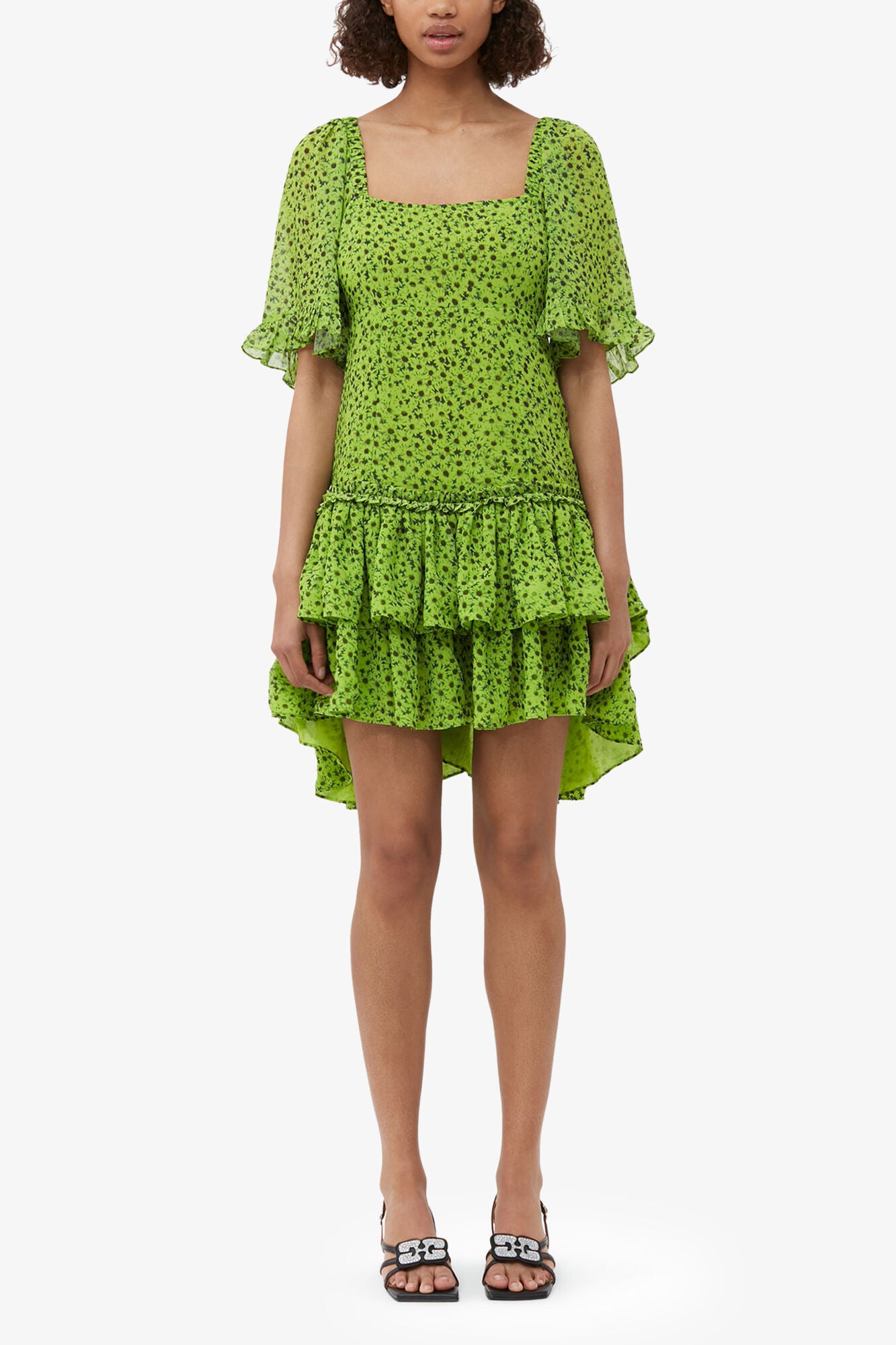 Chiffon Mini Dress - GANNI