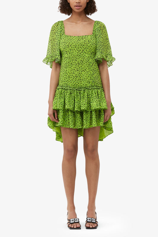 Chiffon Mini Dress - GANNI