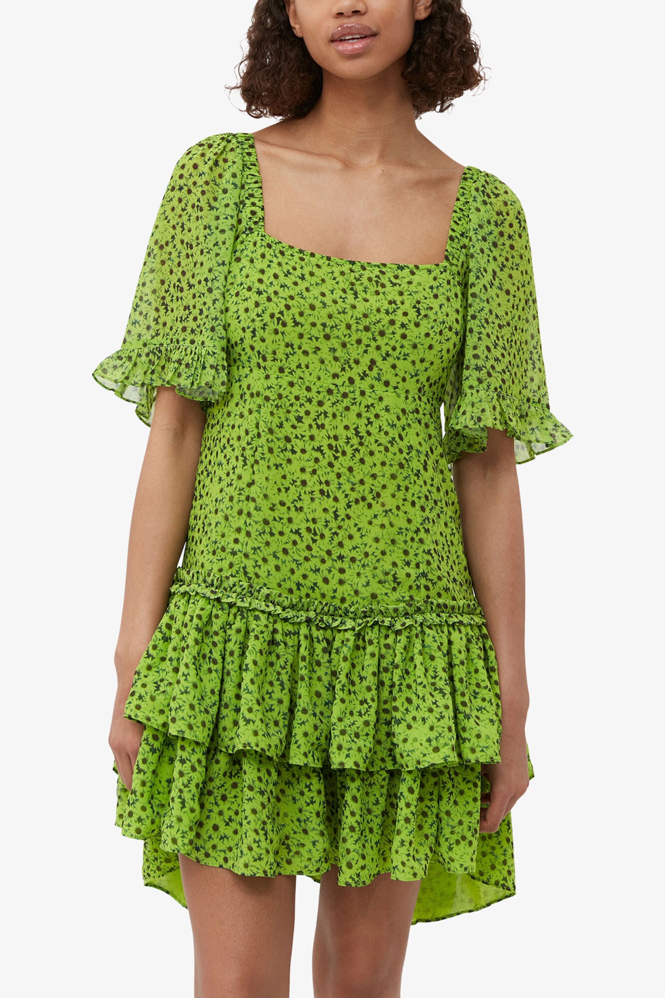 Chiffon Mini Dress - GANNI