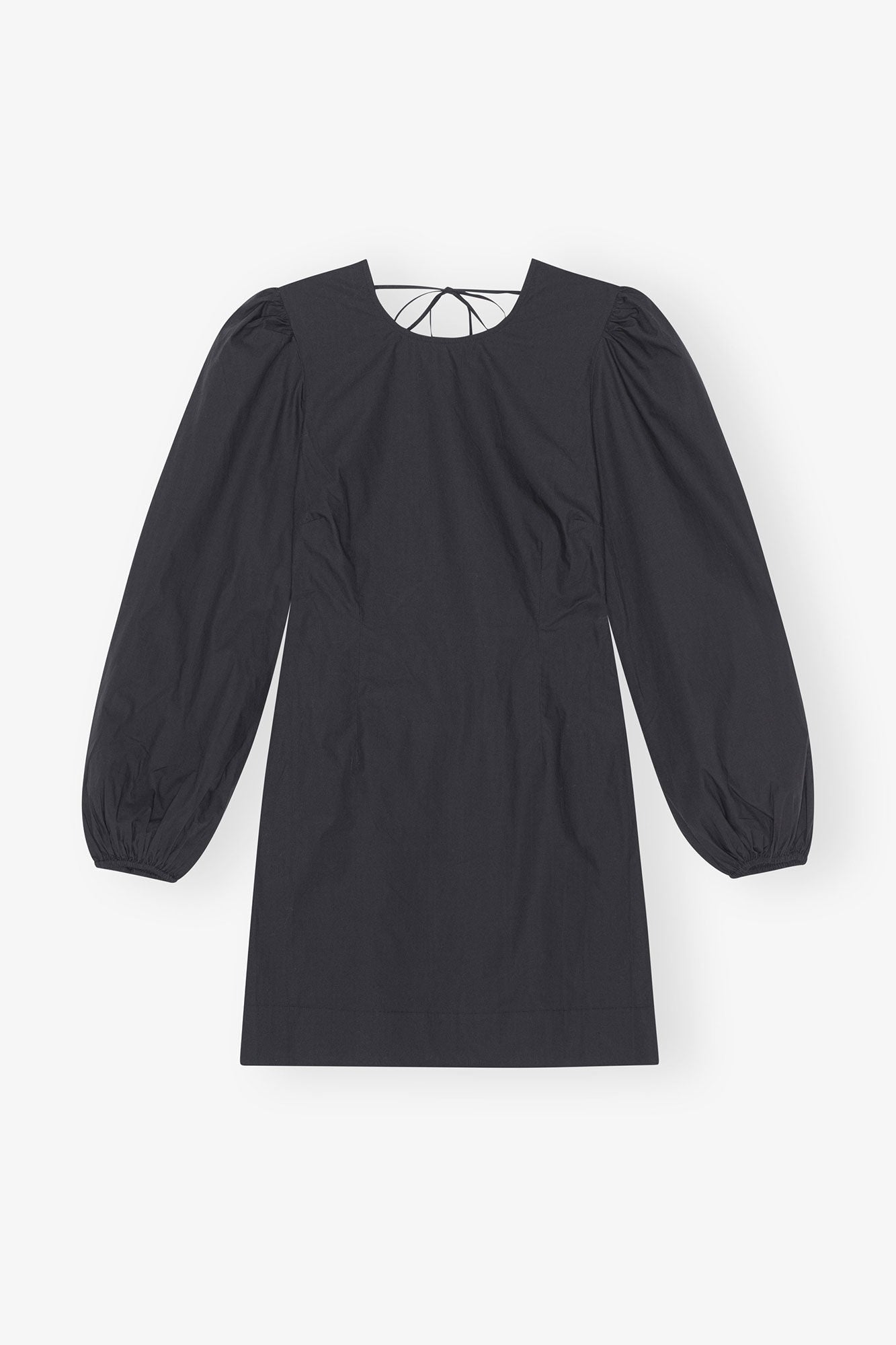 Cotton Poplin Open Back Mini Dress - GANNI