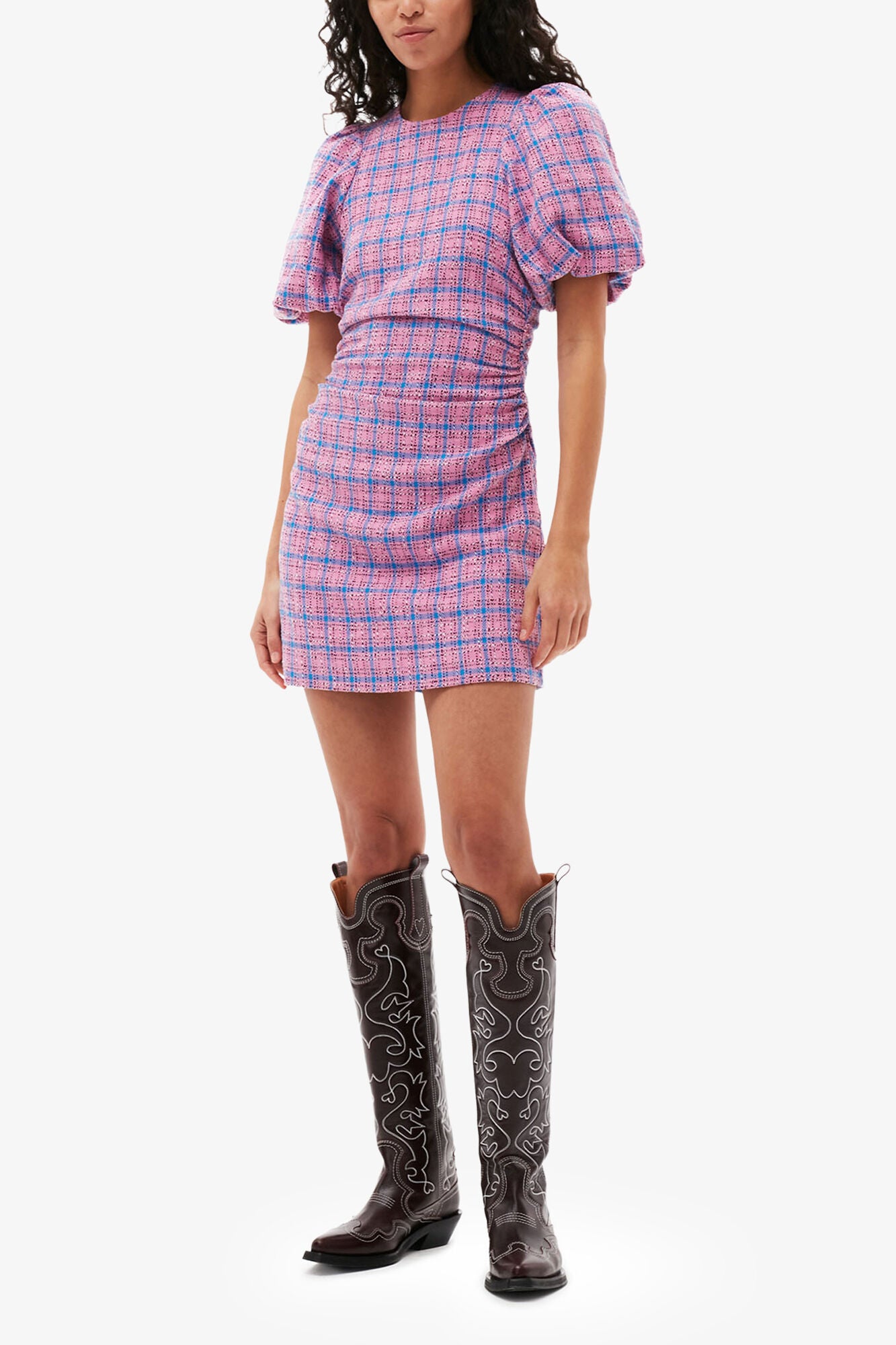 Check Suiting Mini Dress - GANNI