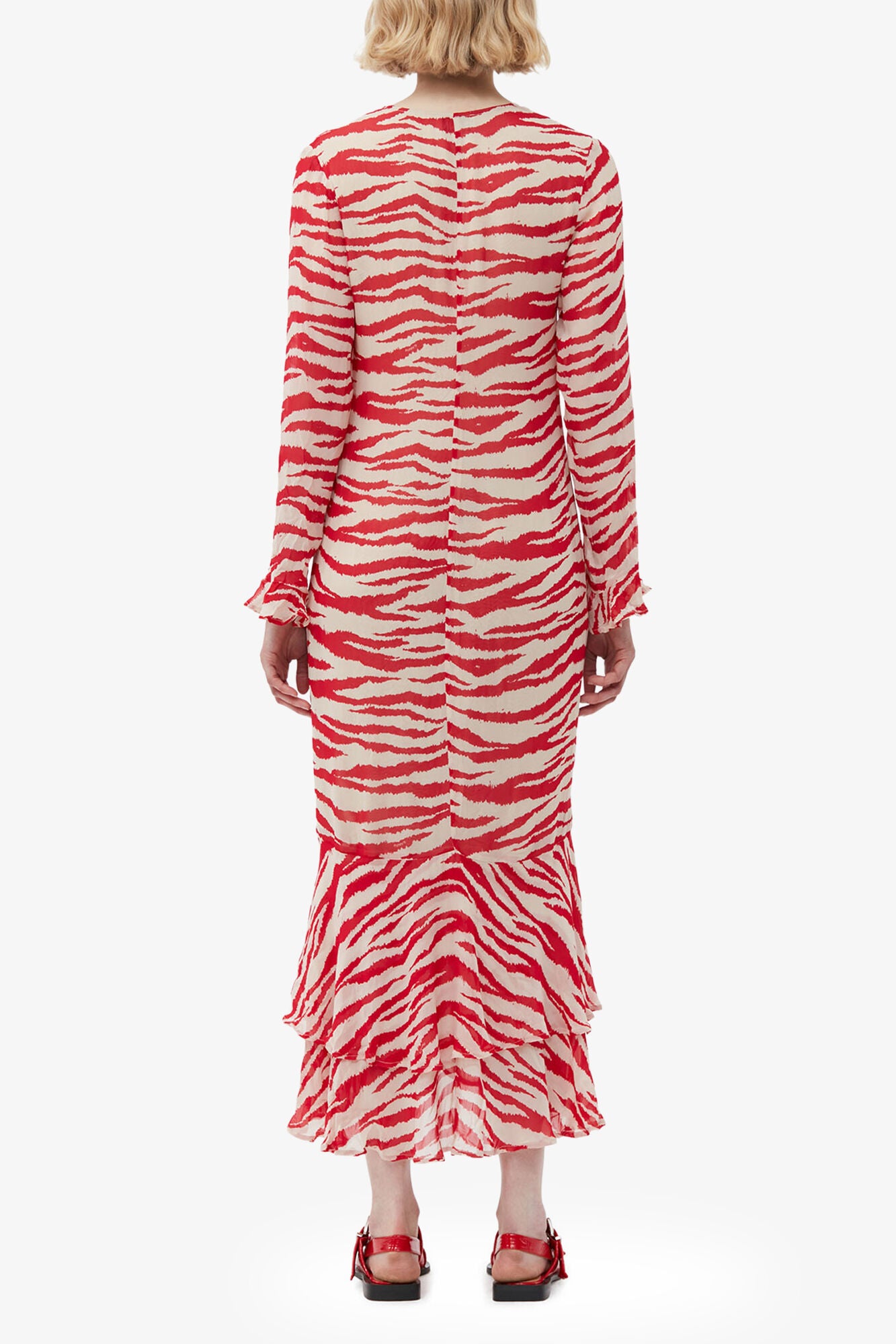 Printed Light Georgette Maxi Dress - GANNI