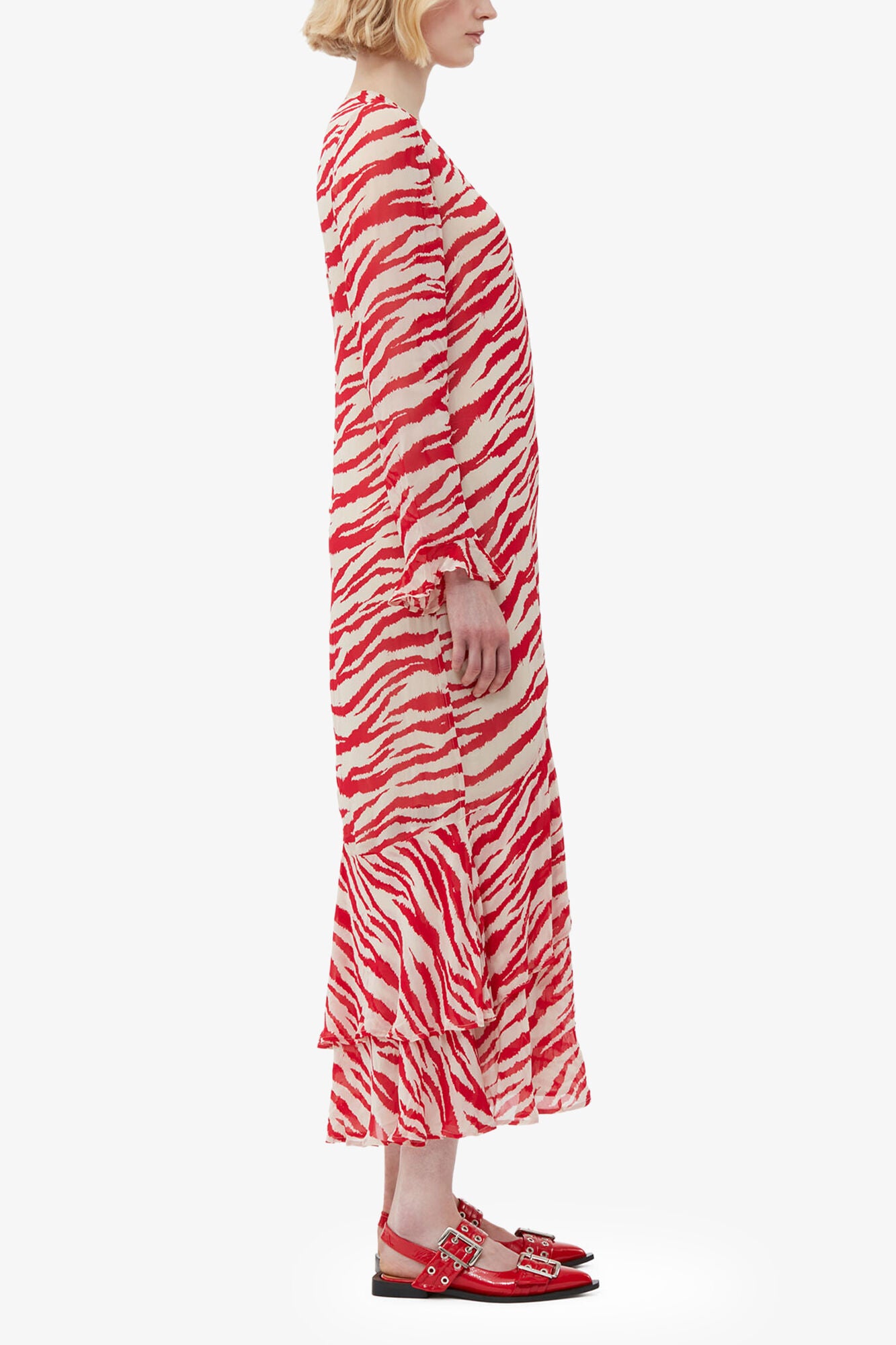 Printed Light Georgette Maxi Dress - GANNI