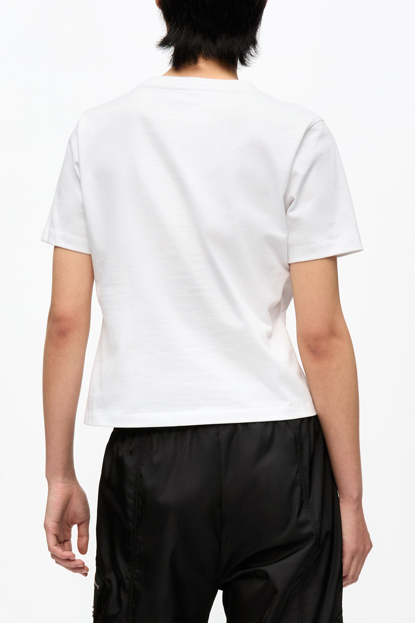 White Cropped Heart T-shirt - GANNI