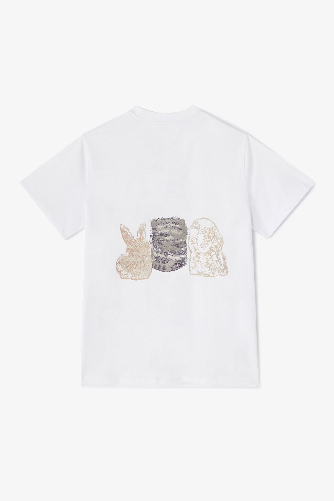 White Animals Print T-shirt - GANNI