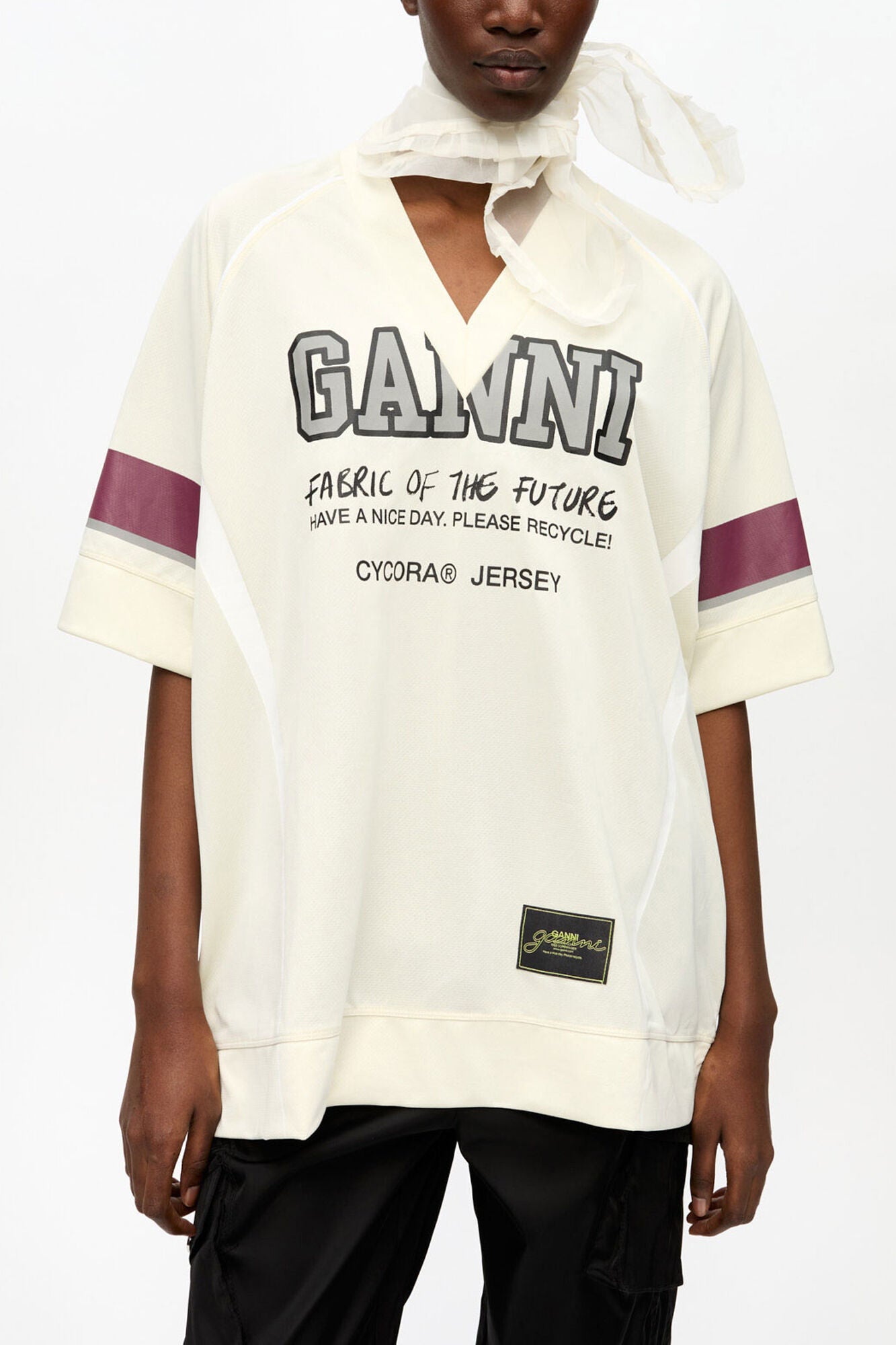 Ivory GANNI League Oversized T-shirt - GANNI