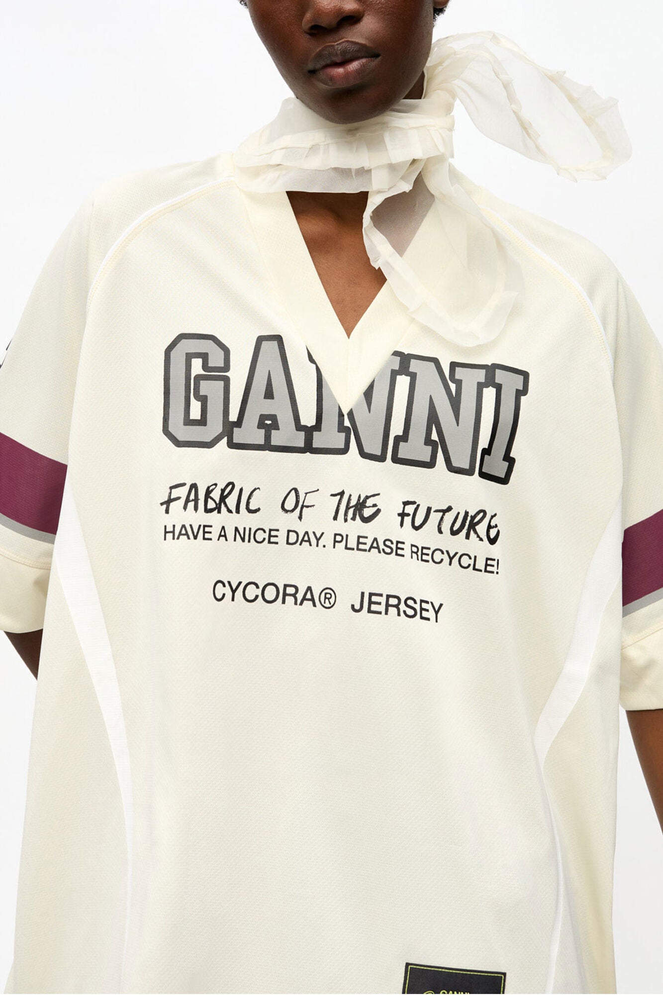 Ivory GANNI League Oversized T-shirt - GANNI