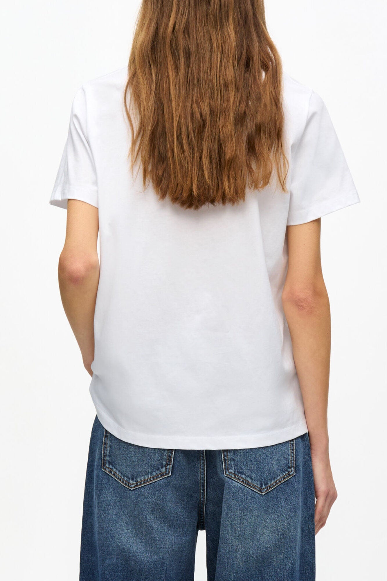 White Basic Jersey Cherry Relaxed T-shirt - GANNI