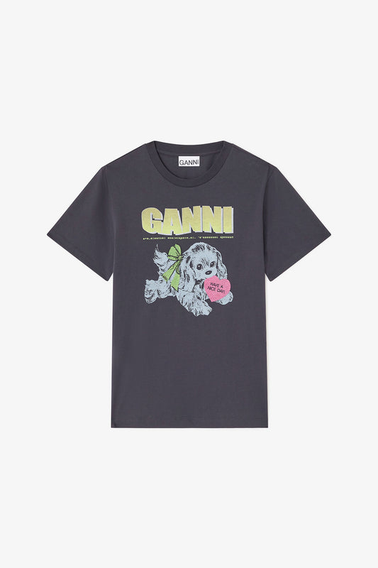 Black Puppy T-shirt - GANNI