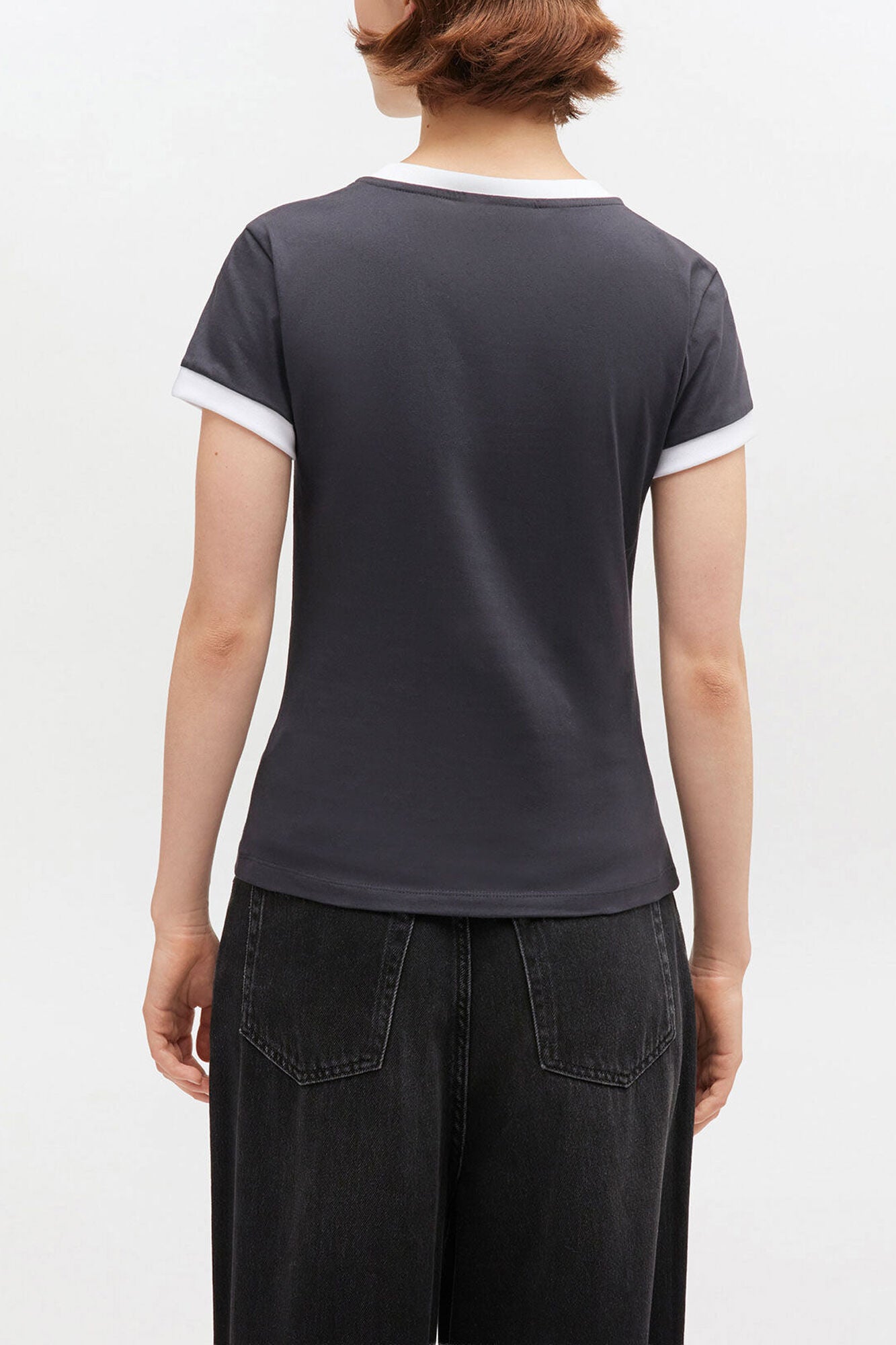 Black Cropped Teddy T-shirt - GANNI