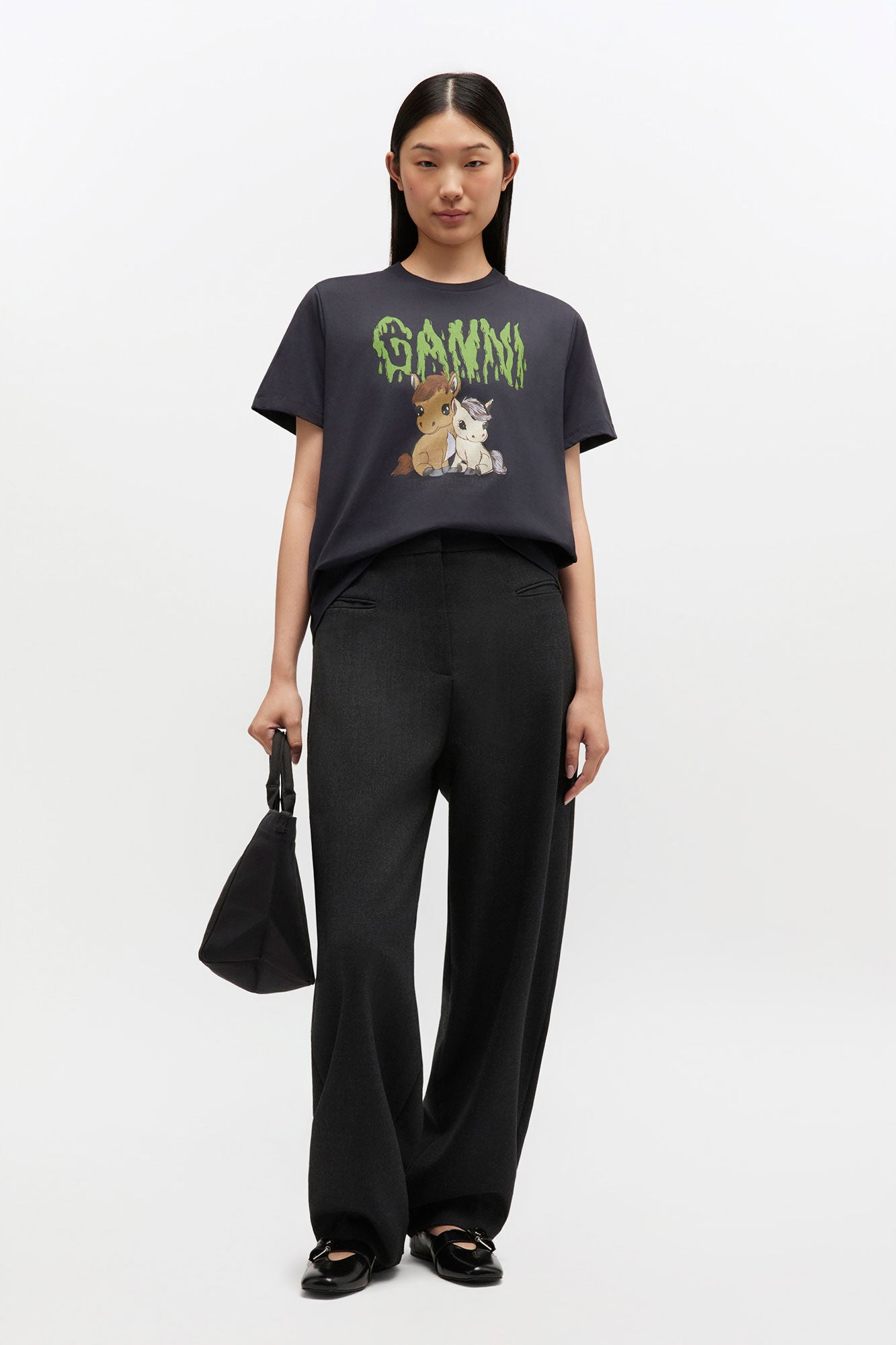 Graphic Cotton T-shirt - GANNI