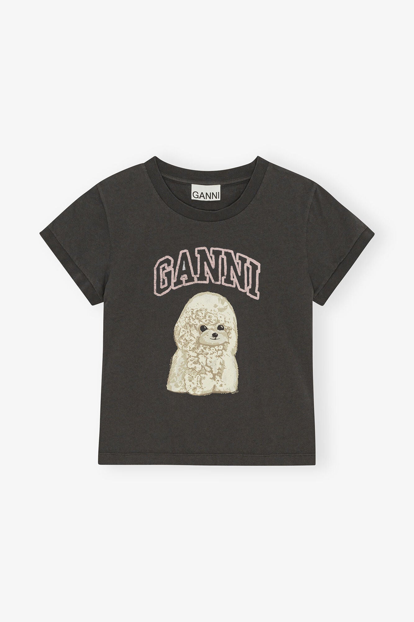 Black Poodle Baby Fit T-shirt - GANNI