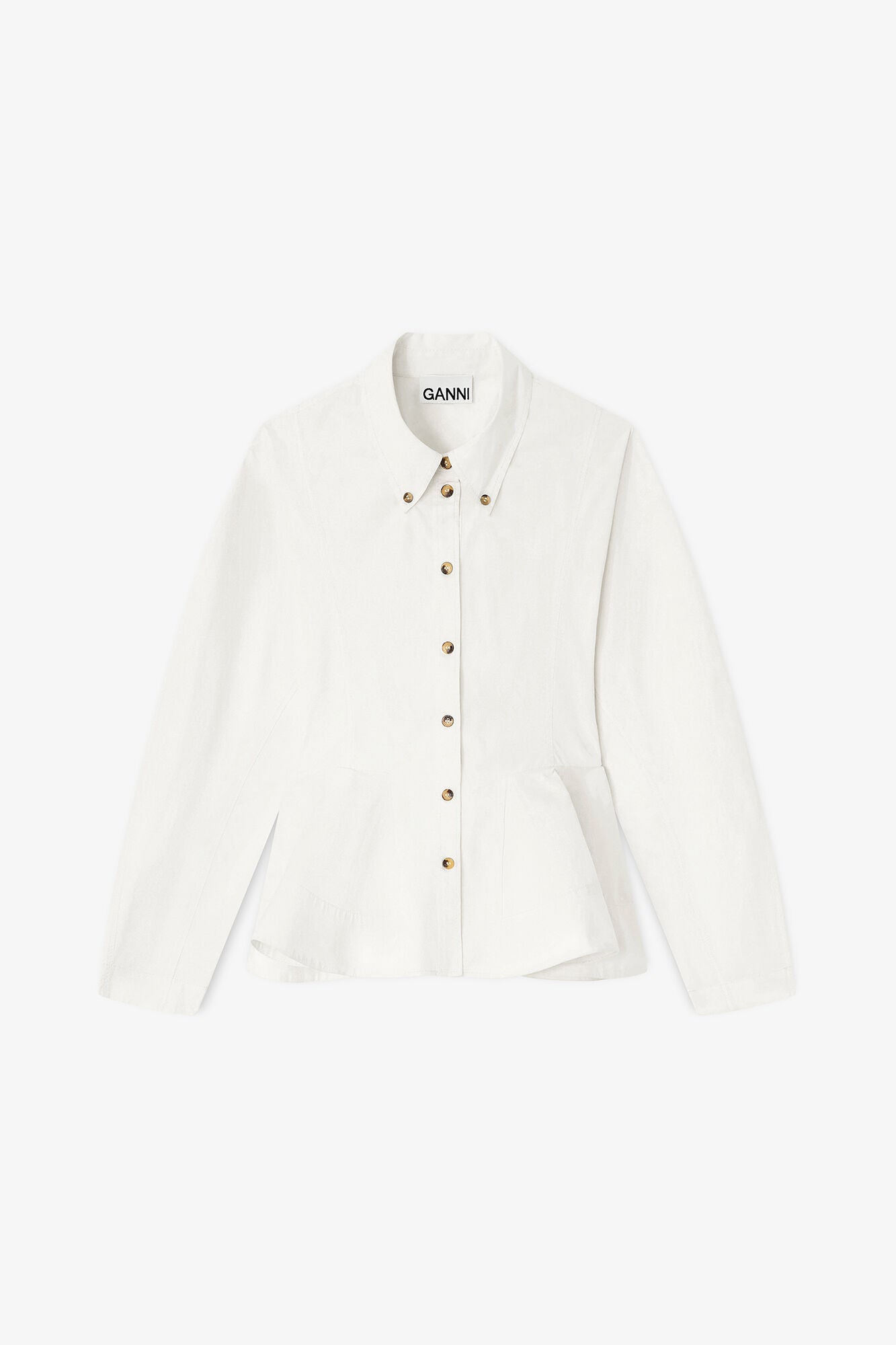 Ivory Peplum Shirt - GANNI