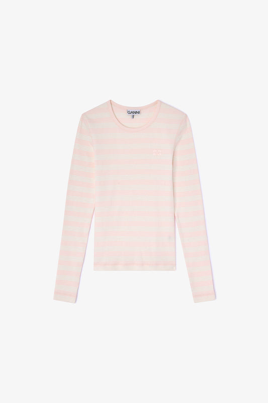 Stripe Rib Long-sleeve - GANNI