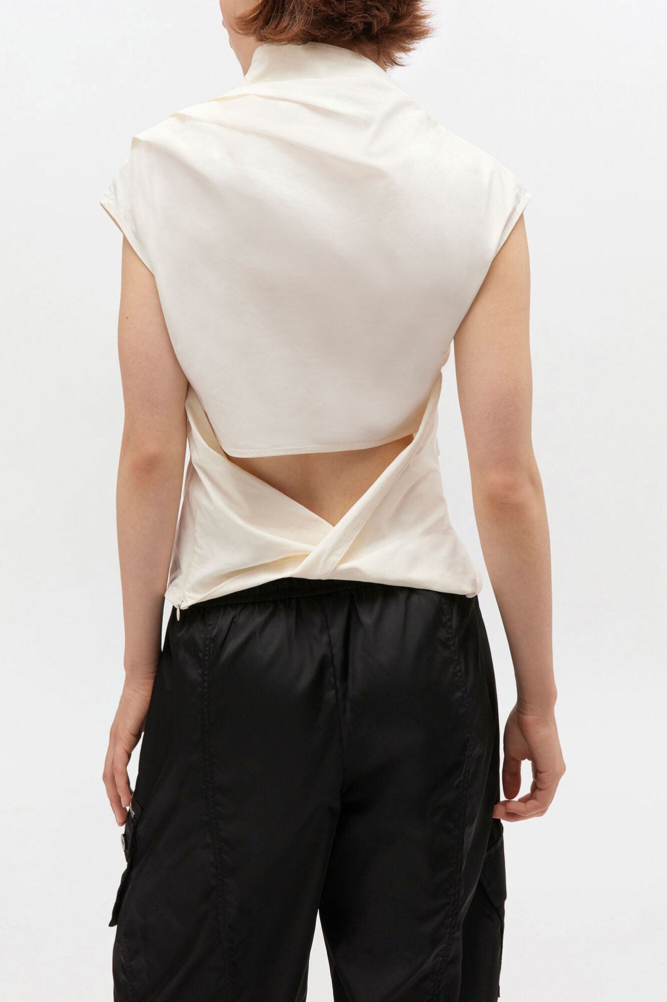 Ivory Ruched Top - GANNI