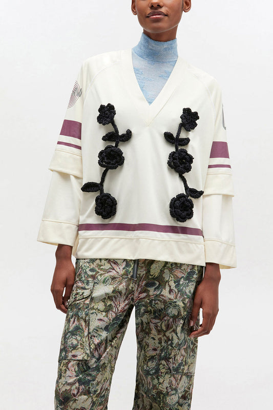 Ivory GANNI League Long-sleeve - GANNI