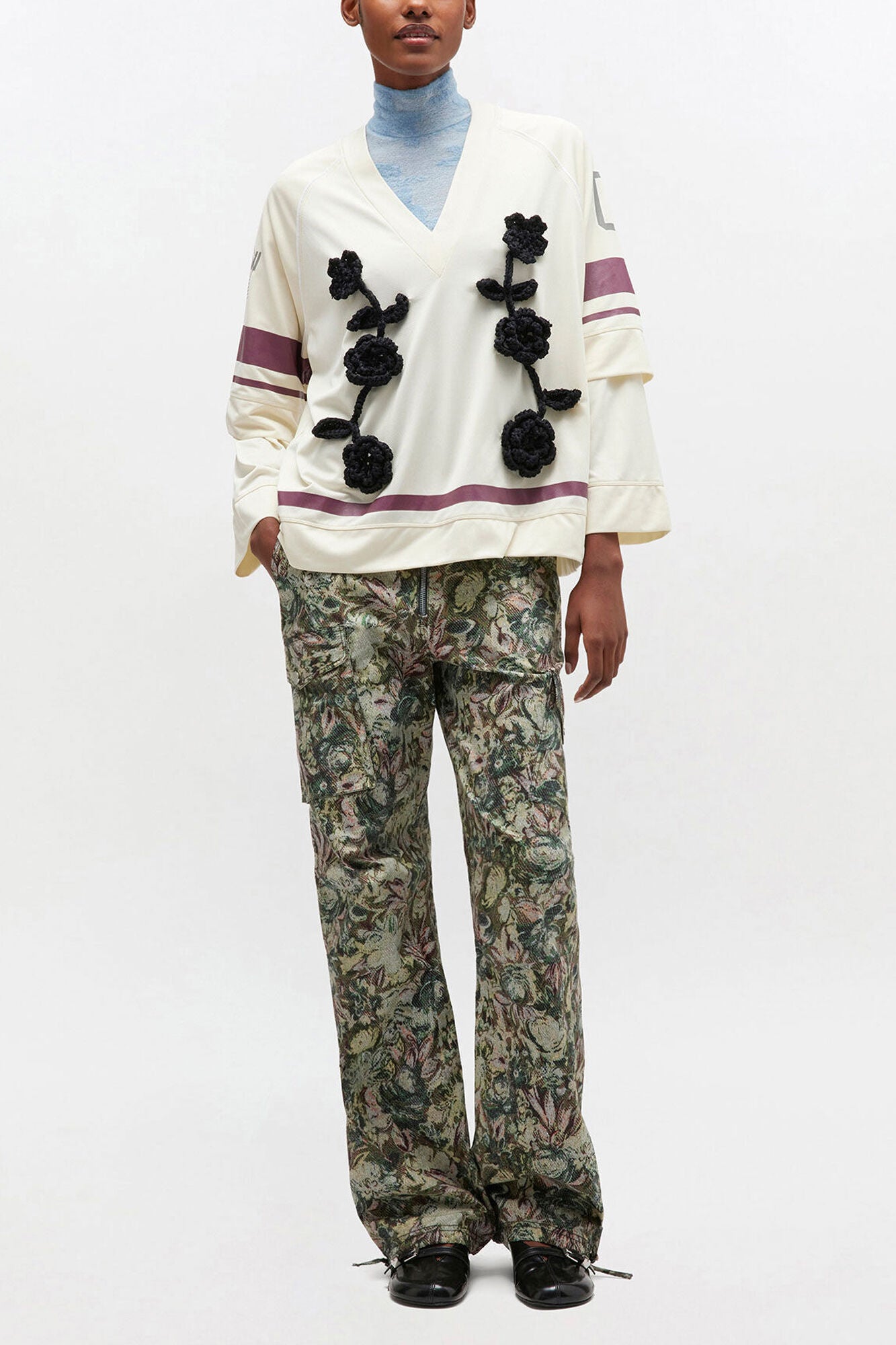Ivory GANNI League Long-sleeve - GANNI