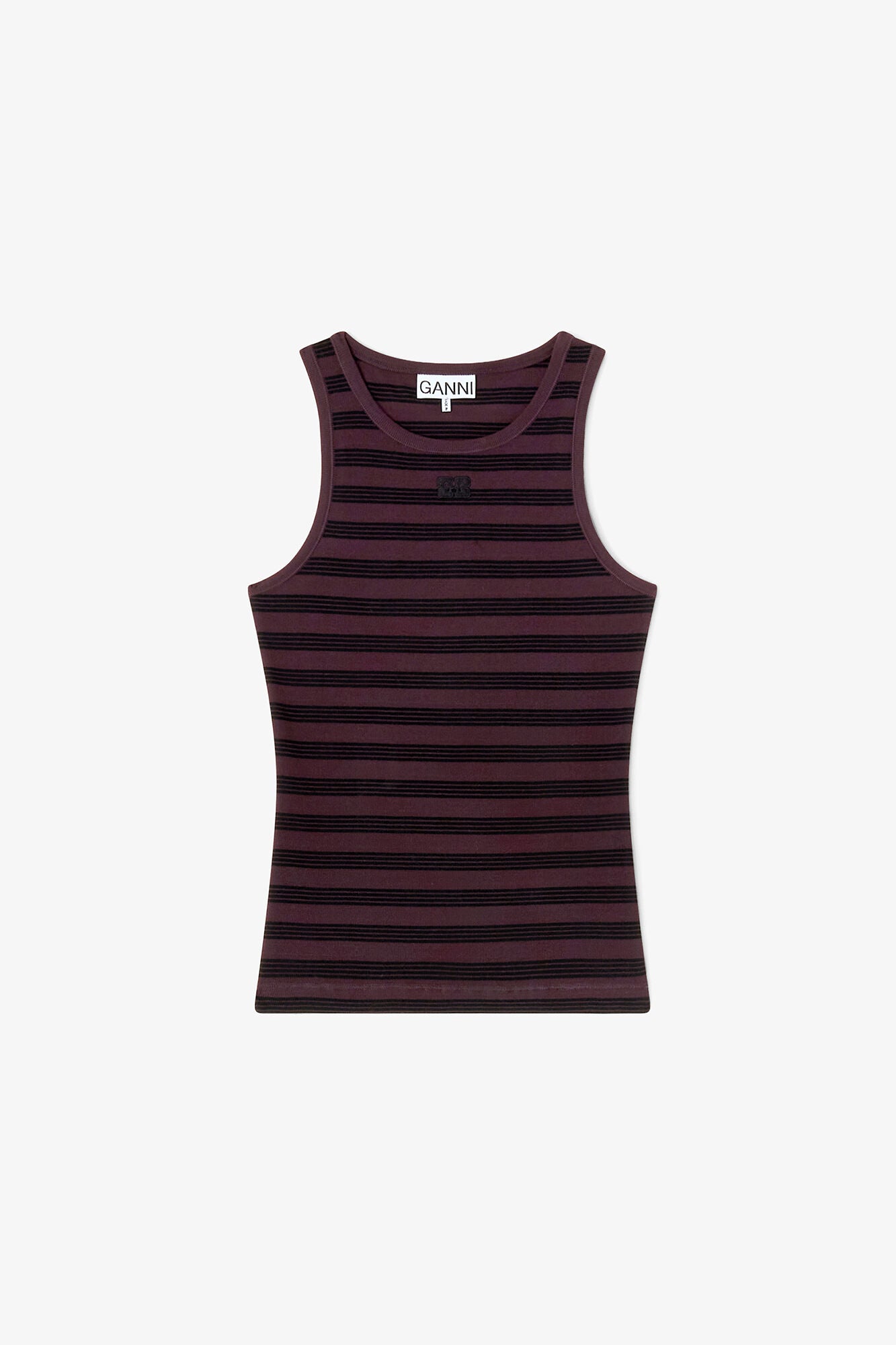 Stripe Rib Tank Top - GANNI