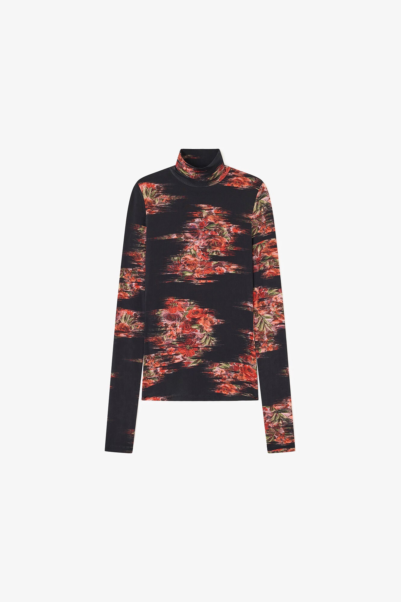 Floral Jersey Turtleneck - GANNI
