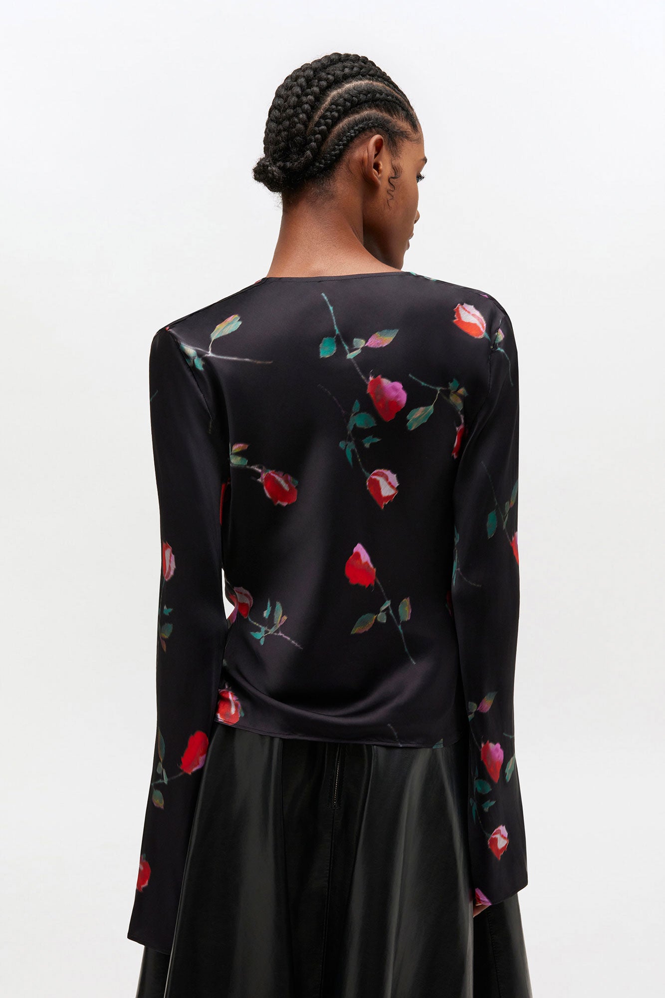 Printed Satin Blouse - GANNI