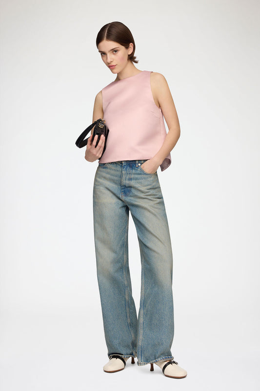 Top in Pink Satin - GANNI