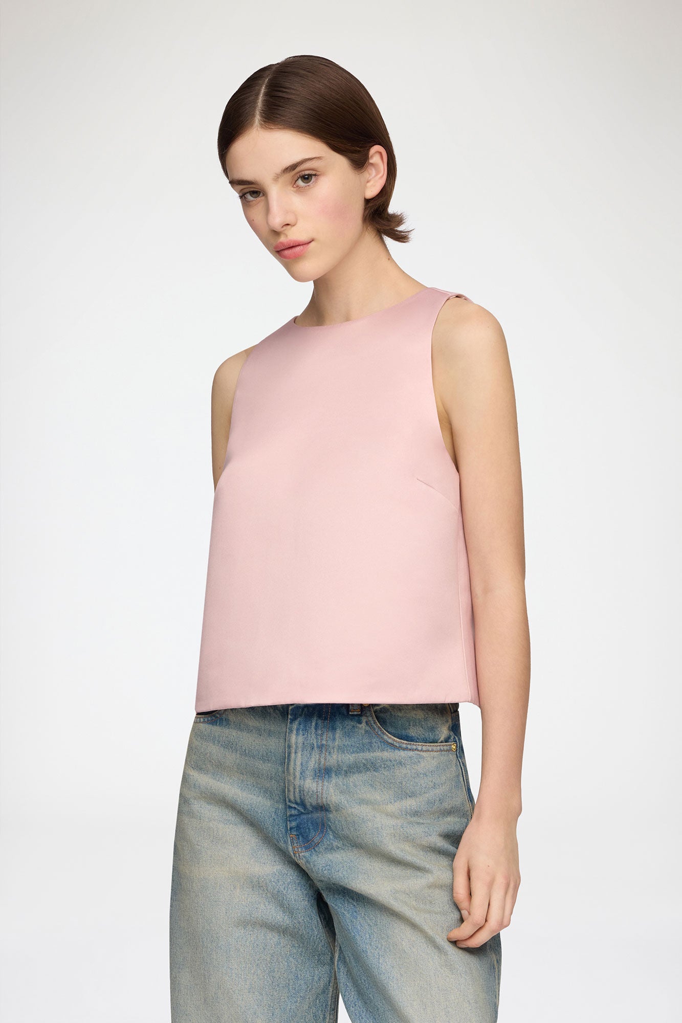 Top in Pink Satin - GANNI