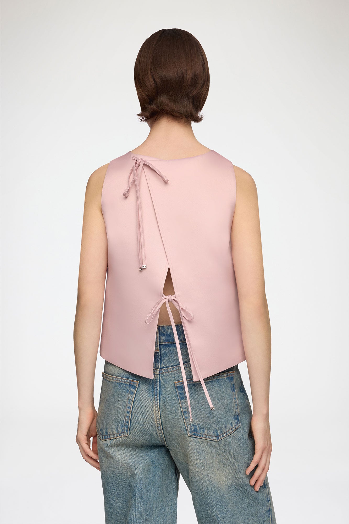 Top in Pink Satin - GANNI