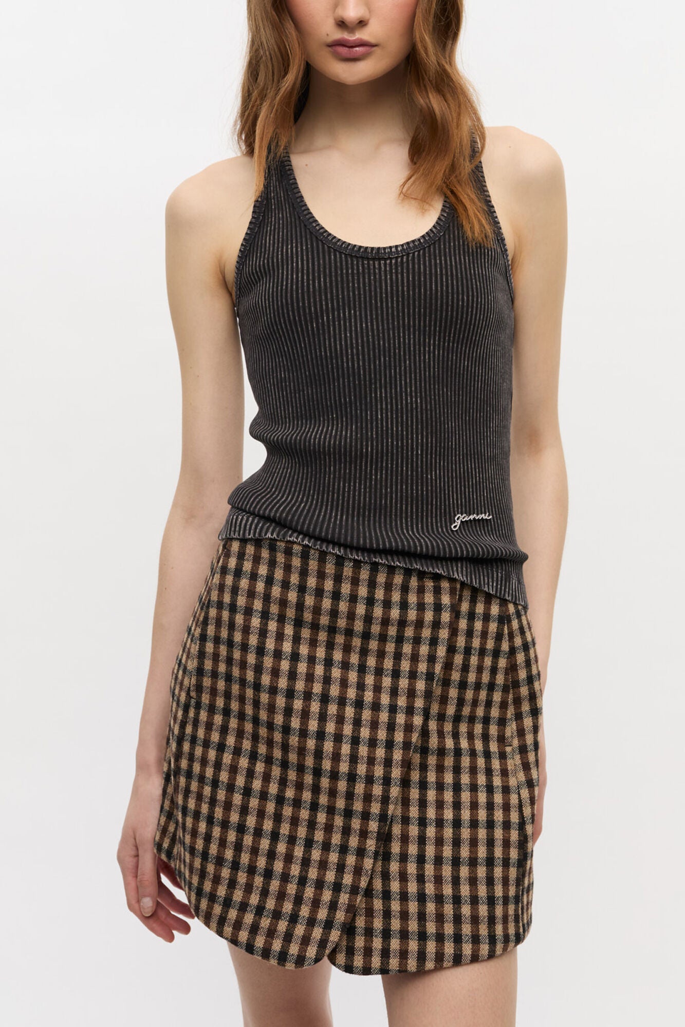 Black Washed Tank Top - GANNI