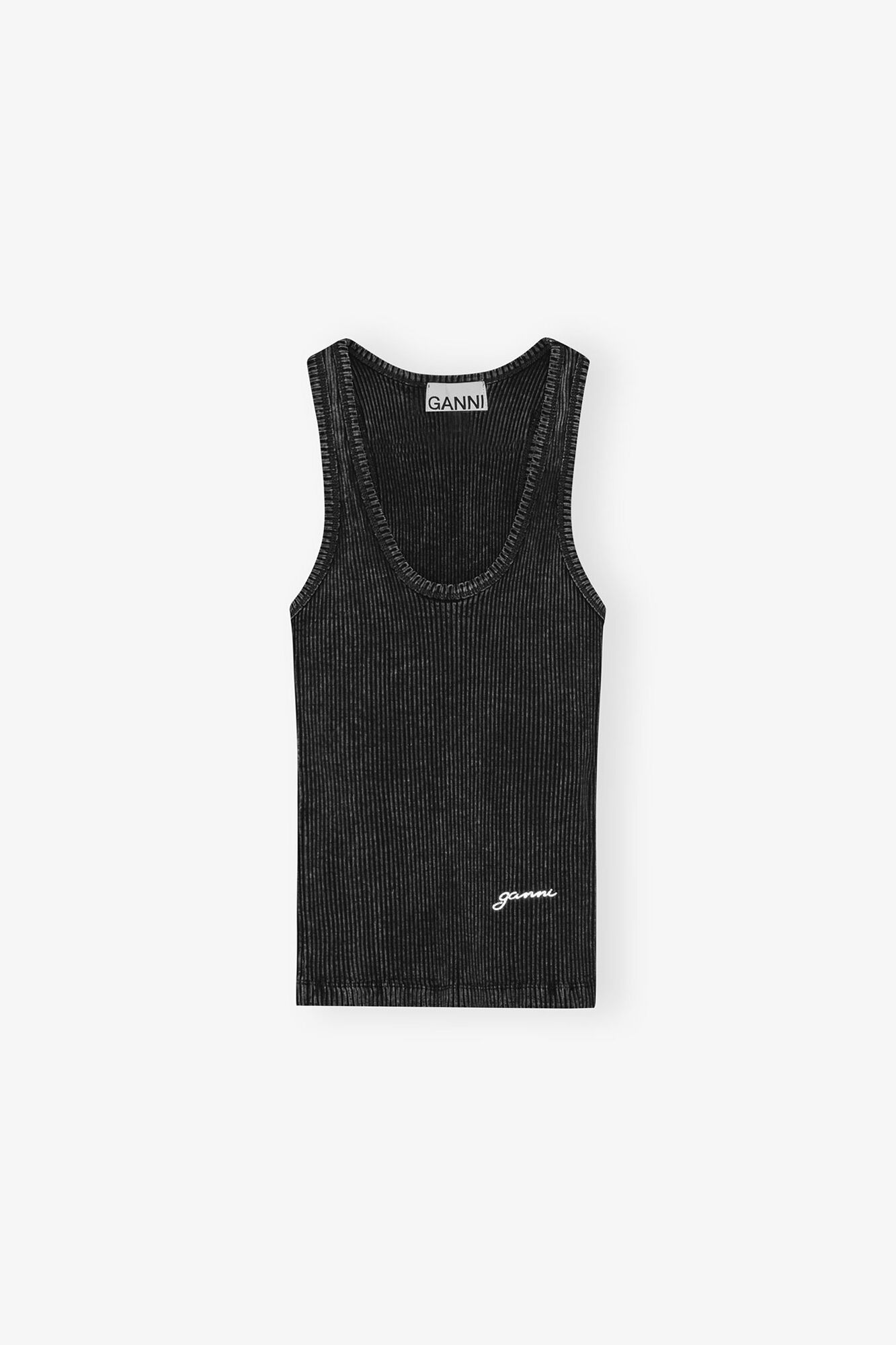 Black Washed Tank Top - GANNI