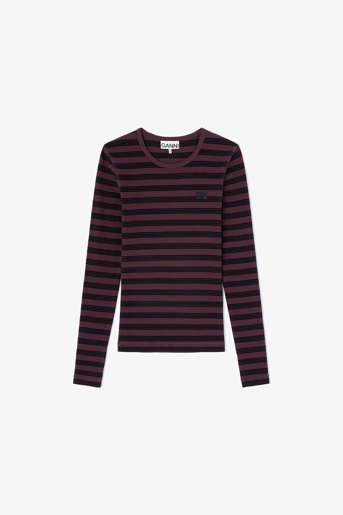 Stripe Rib Long-sleeve - GANNI