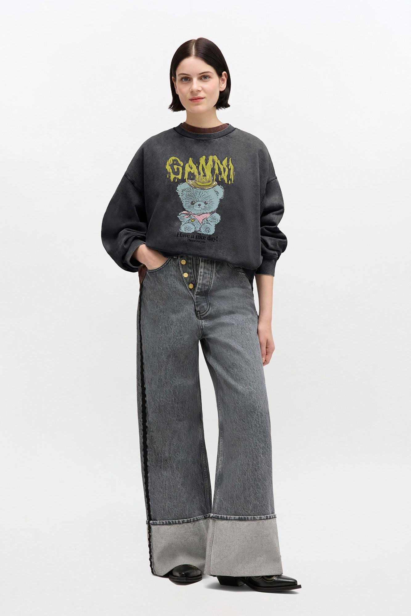 Vintage Wash Sweatshirt - GANNI