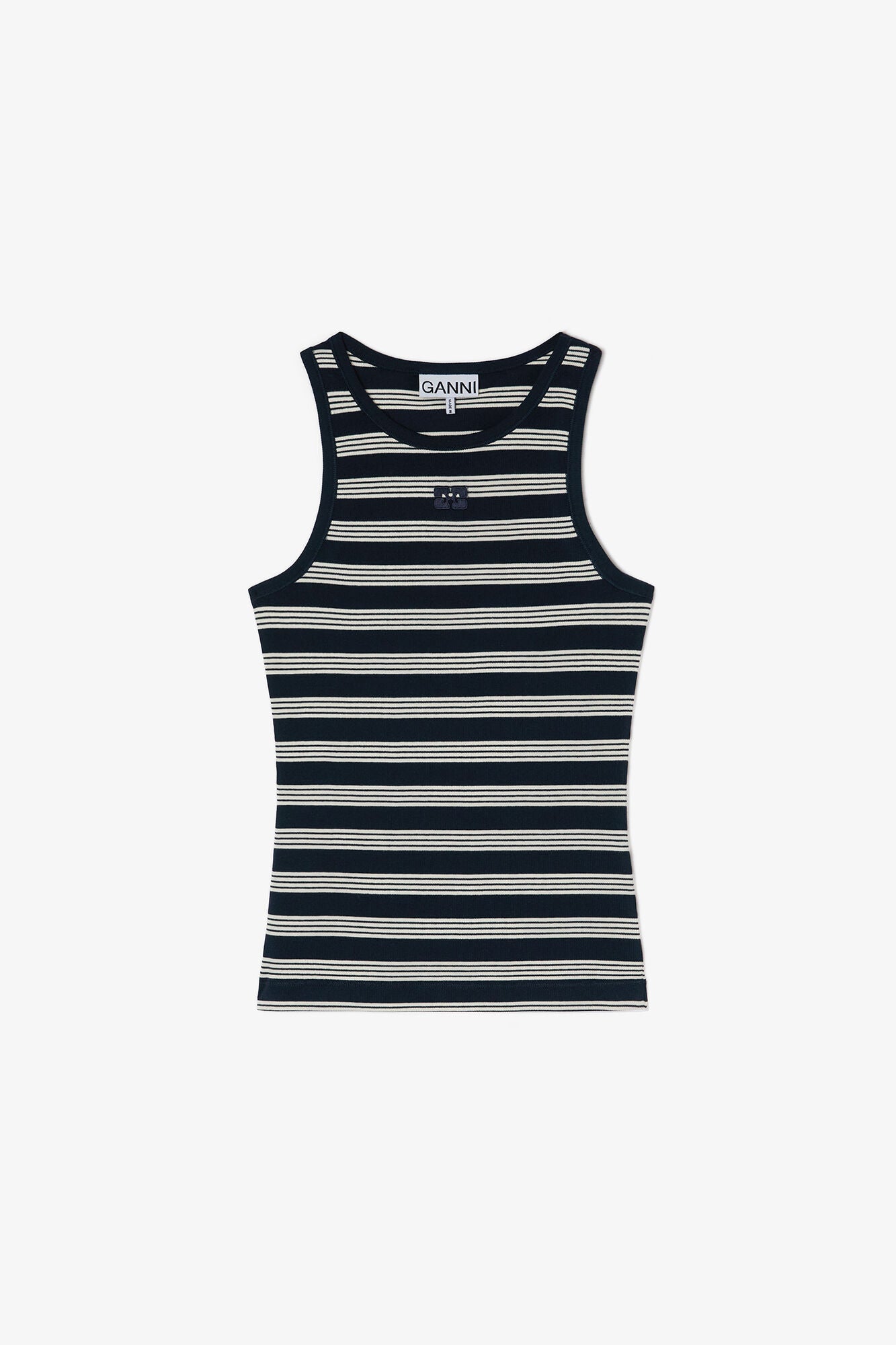 Stripe Rib Tank Top - GANNI