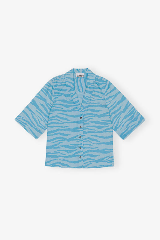 Printed Cotton Shirt - GANNI