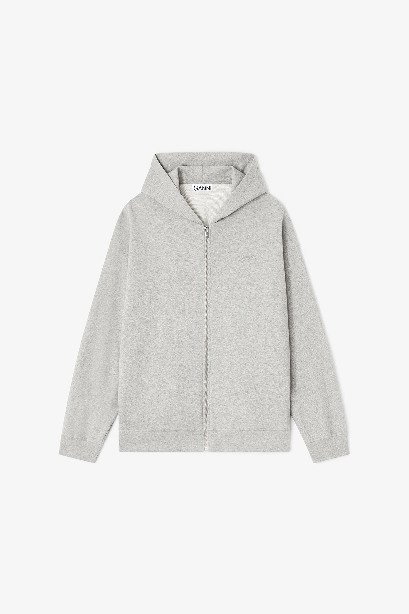 Grey Teddy Zip Hoodie - GANNI