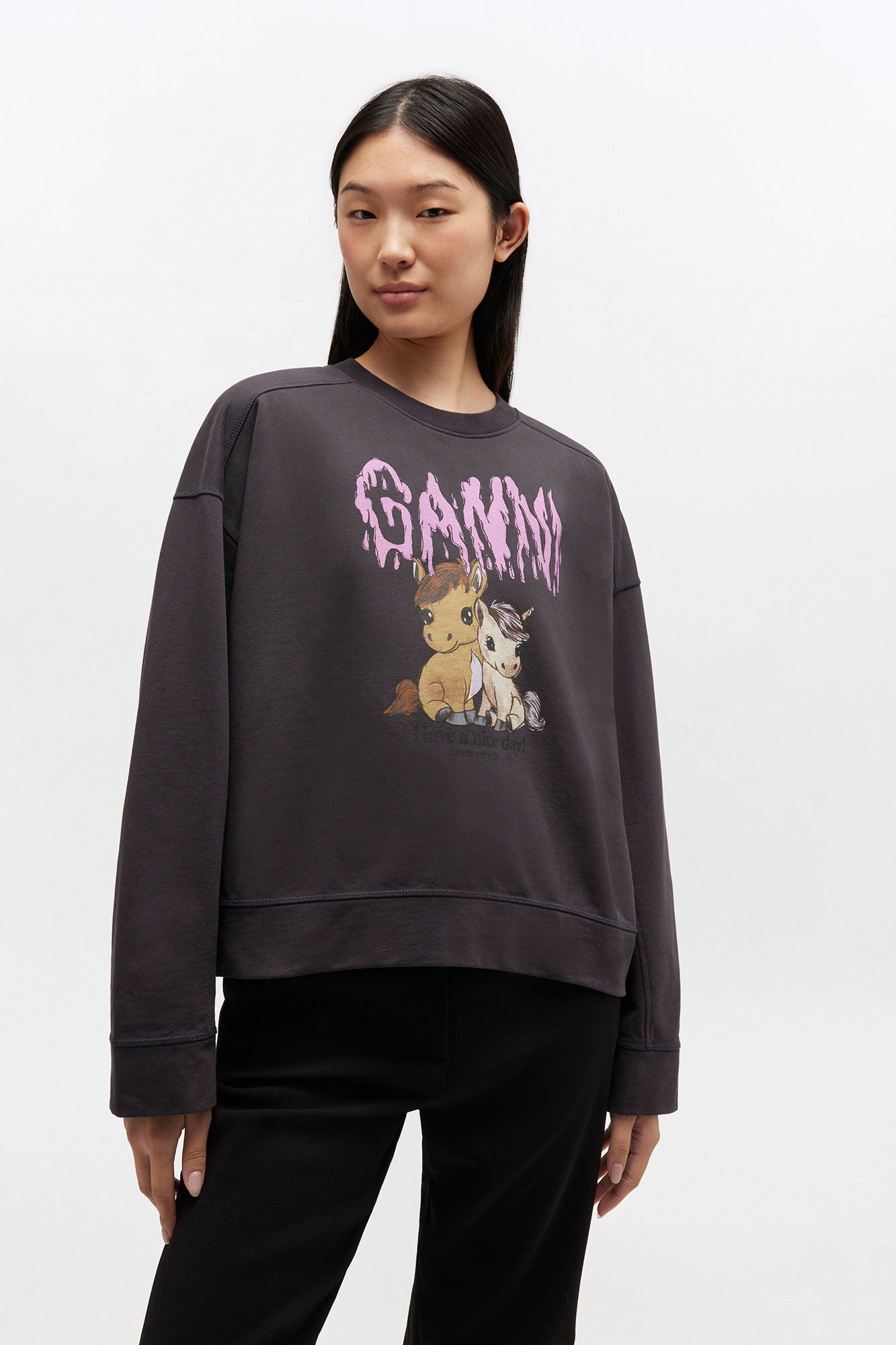 Grey Isoli Jersey Sweatshirt - GANNI