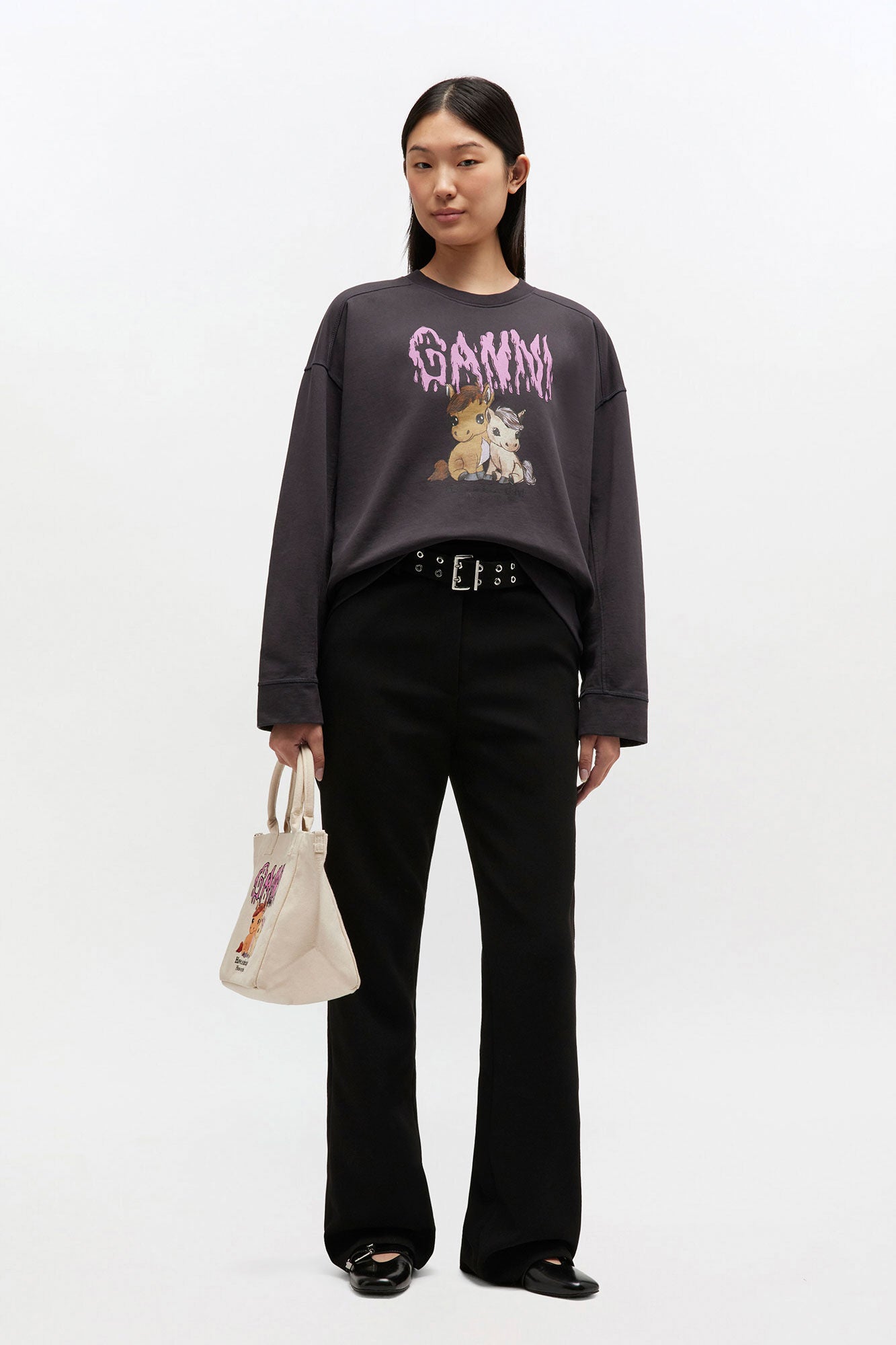 Grey Isoli Jersey Sweatshirt - GANNI
