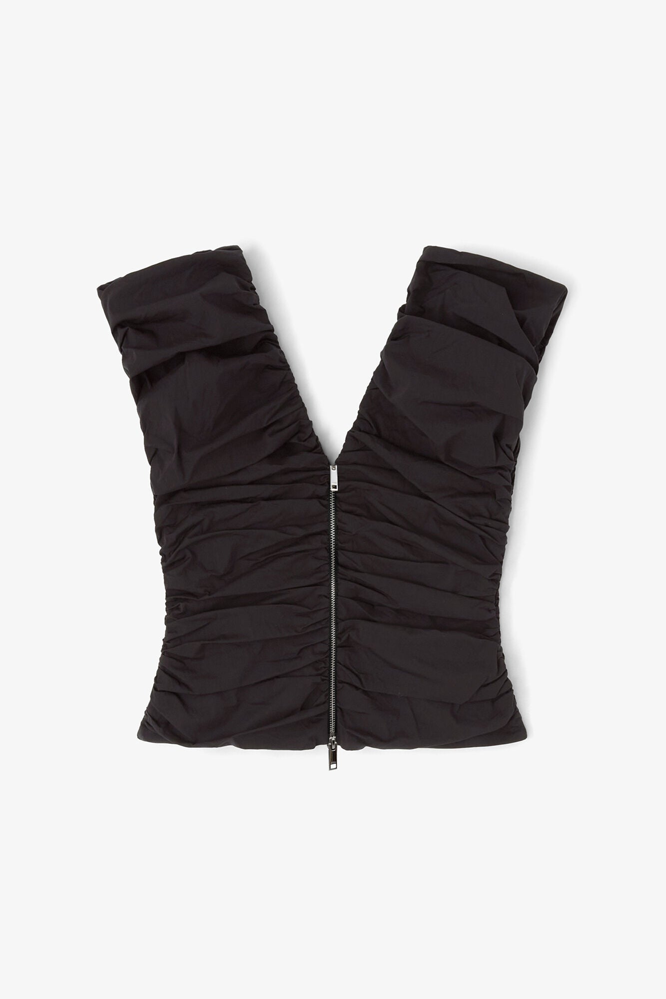 Black Ruched Top - GANNI