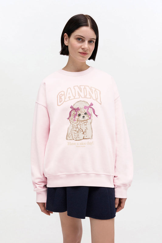 Pink Poodle Sweatshirt - GANNI