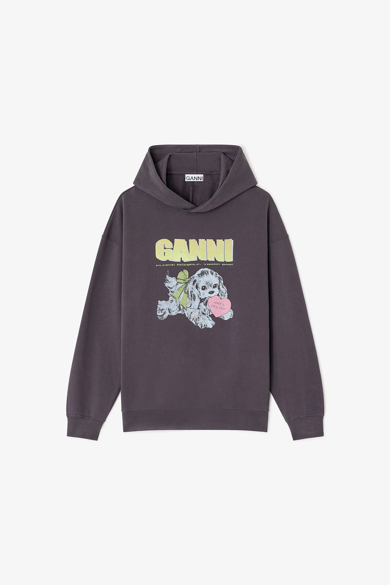 Dark Grey Puppy Hoodie - GANNI