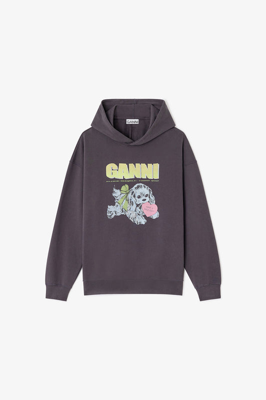 Dark Grey Puppy Hoodie - GANNI